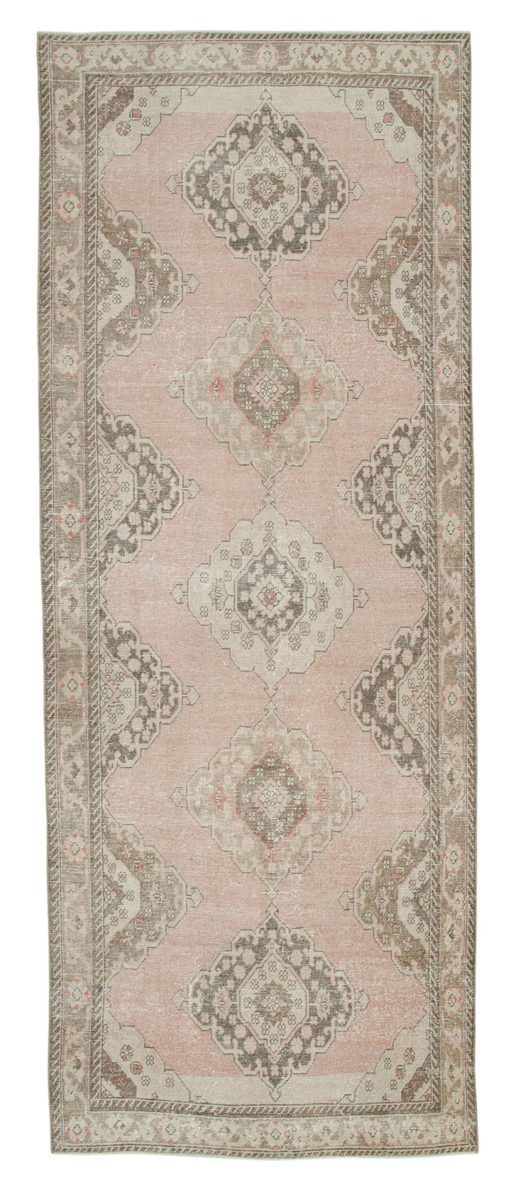 5x13 Beige Turkish Vintage Runner Rug - 24266