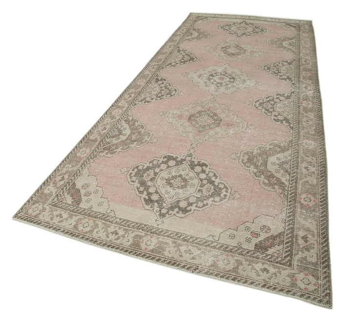 5x13 Beige Turkish Vintage Runner Rug - 24266