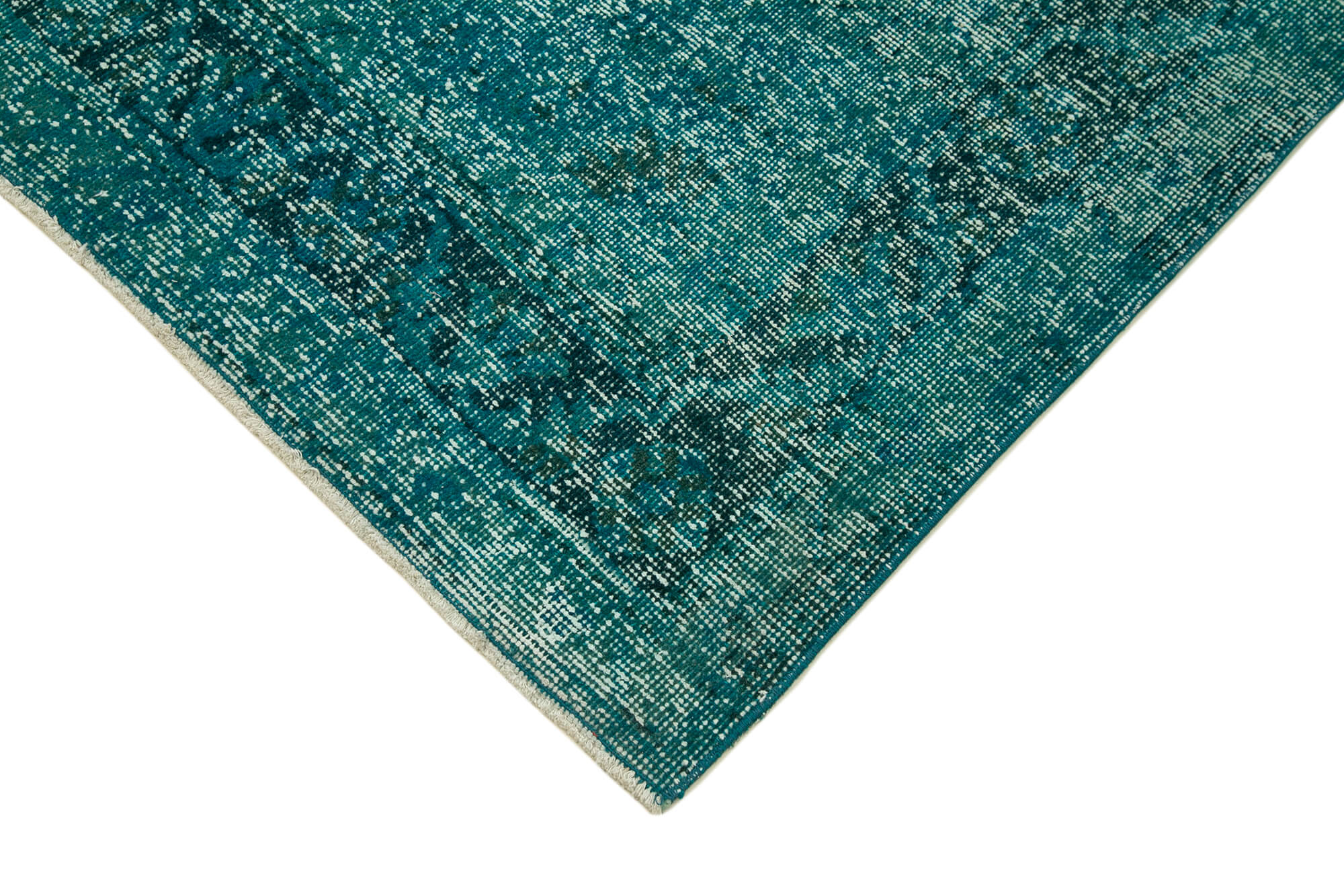5x13 Turquoise Turkish Over Dyed Runner Rug - 24276
