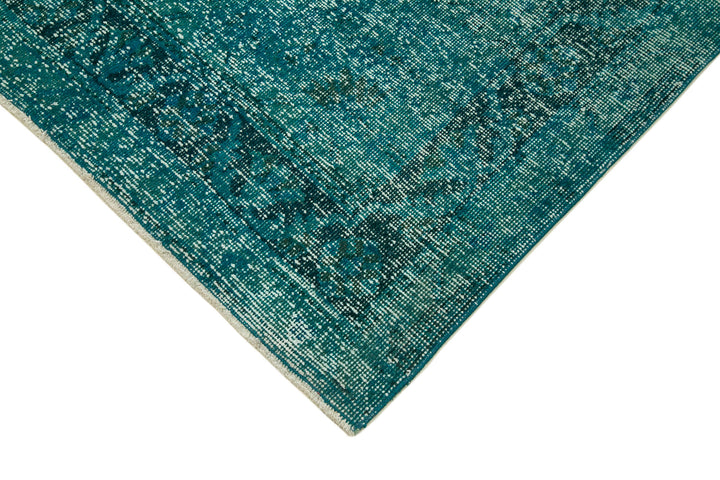 5x13 Turquoise Turkish Over Dyed Runner Rug - 24276