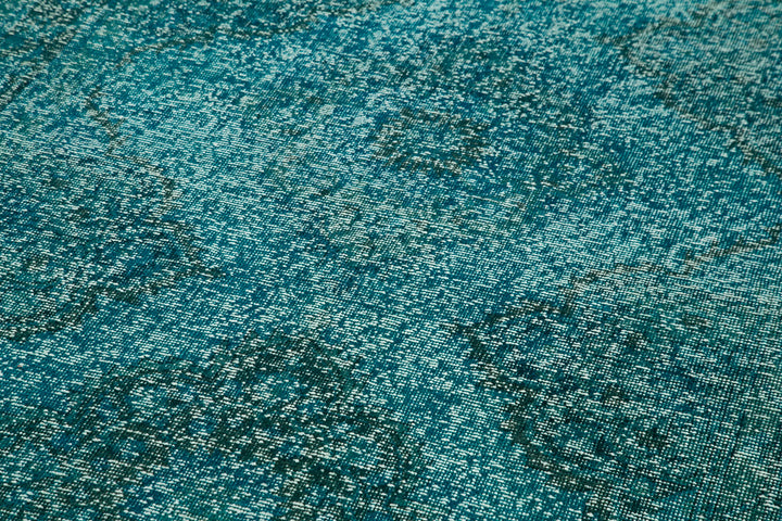 5x13 Turquoise Turkish Over Dyed Runner Rug - 24276