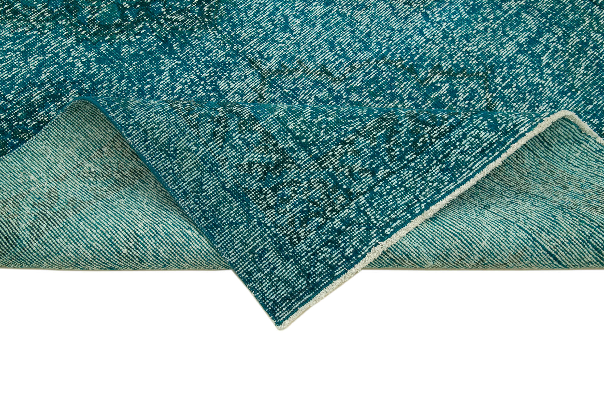 5x13 Turquoise Turkish Over Dyed Runner Rug - 24276