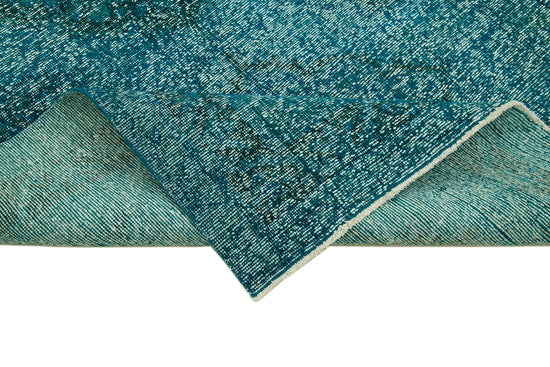5x13 Turquoise Turkish Over Dyed Runner Rug - 24276