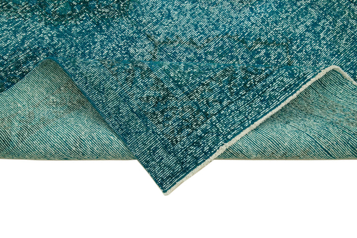 5x13 Turquoise Turkish Over Dyed Runner Rug - 24276