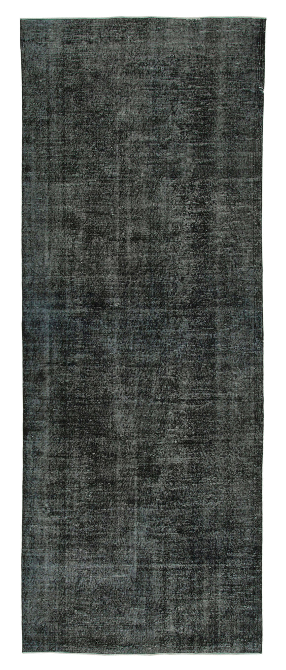 5x12 Black Turkish Over Dyed Runner Rug - 24277