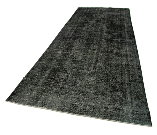5x12 Black Turkish Over Dyed Runner Rug - 24277