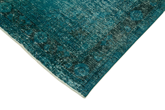 5x12 Turquoise Turkish Over Dyed Runner Rug - 24278