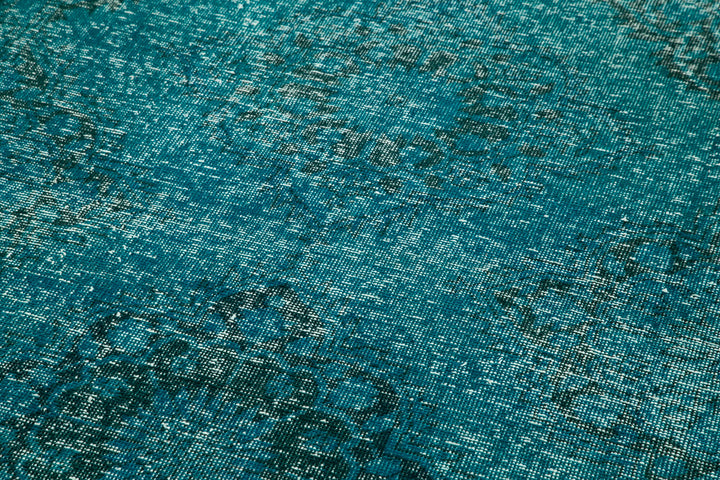 5x12 Turquoise Turkish Over Dyed Runner Rug - 24278