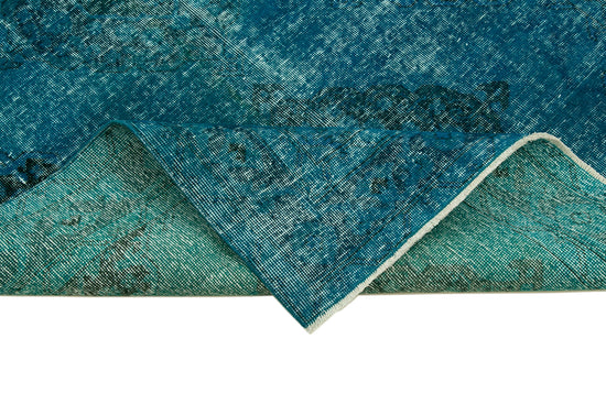 5x12 Turquoise Turkish Over Dyed Runner Rug - 24279