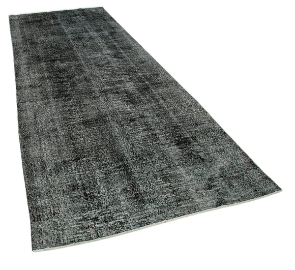 5x12 Black Turkish Over Dyed Runner Rug - 24280