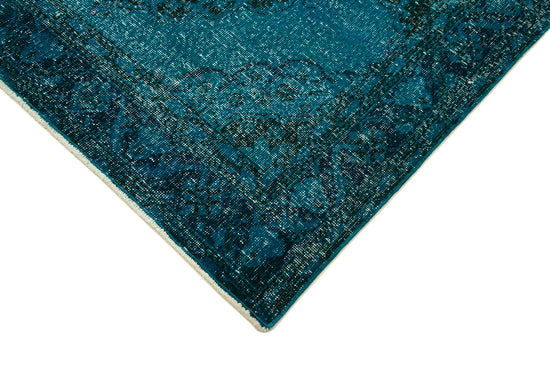 5x13 Turquoise Turkish Over Dyed Runner Rug - 24283