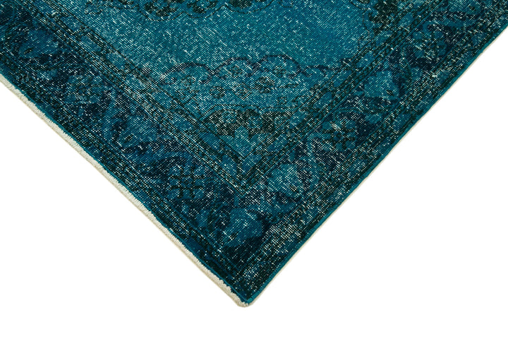 5x13 Turquoise Turkish Over Dyed Runner Rug - 24283