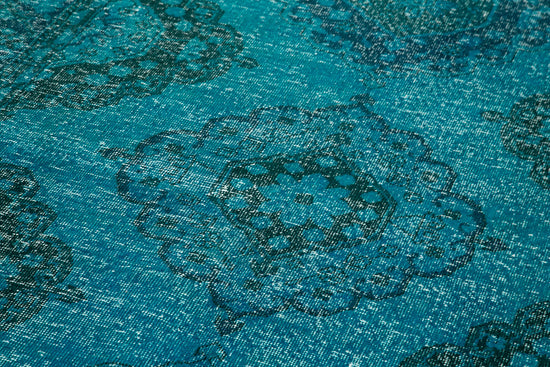 5x13 Turquoise Turkish Over Dyed Runner Rug - 24283