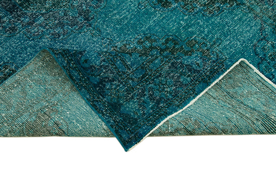5x13 Turquoise Turkish Over Dyed Runner Rug - 24283