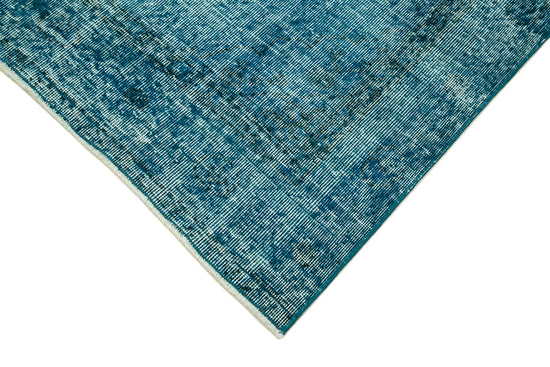 4x12 Turquoise Turkish Over Dyed Runner Rug - 24284