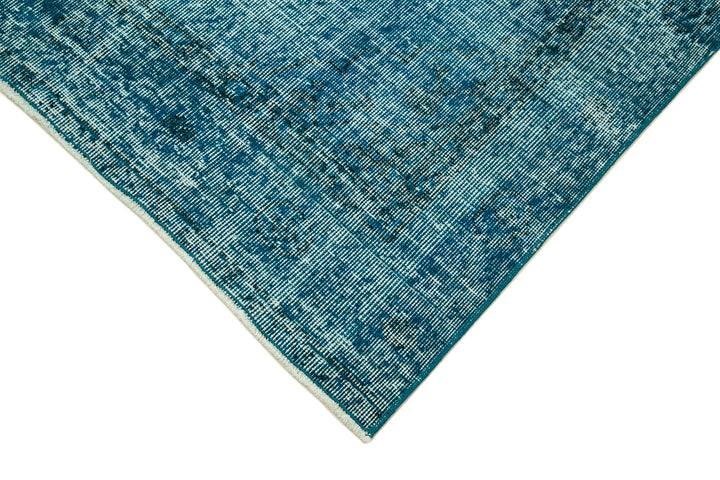 4x12 Turquoise Turkish Over Dyed Runner Rug - 24284