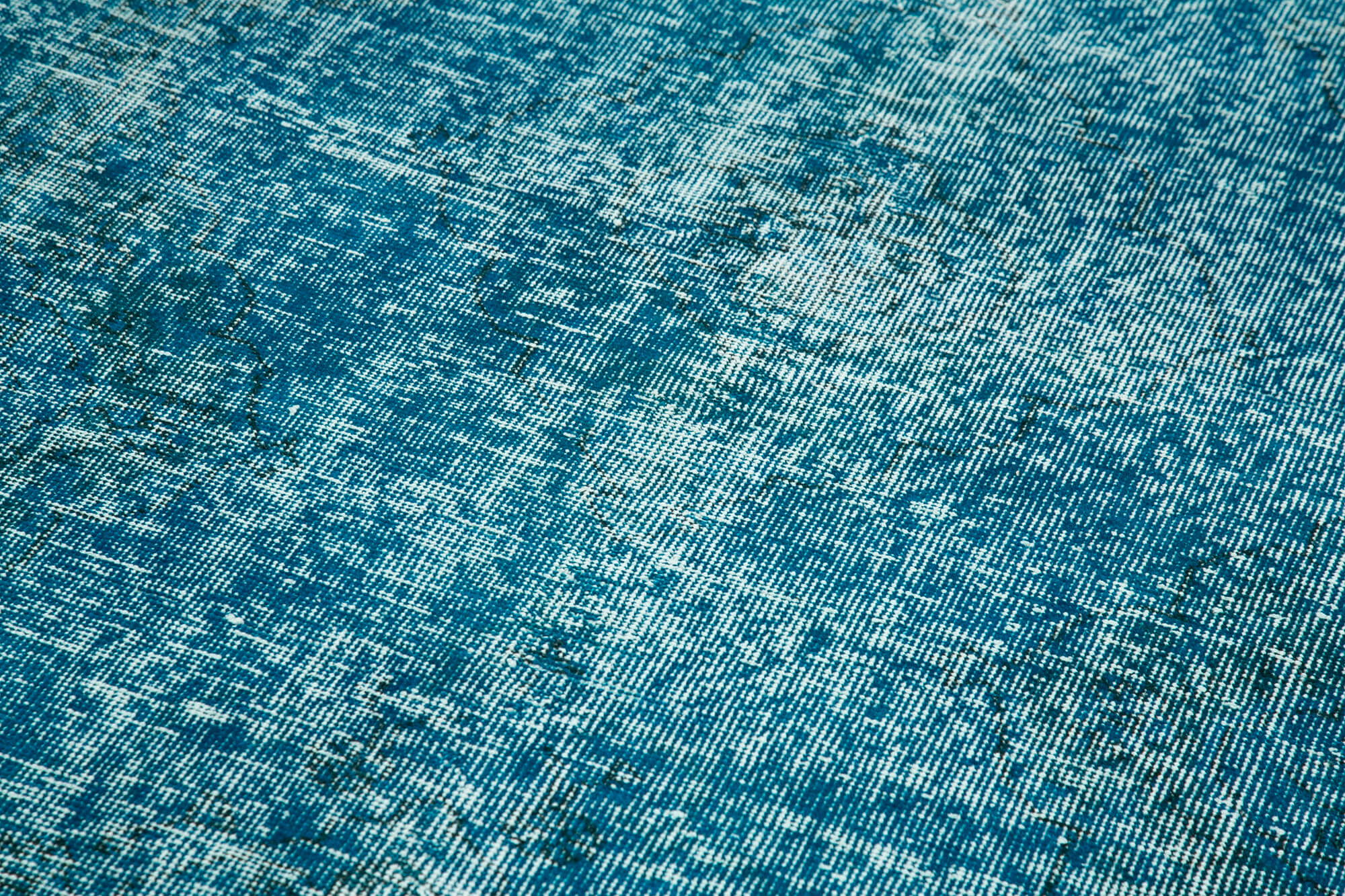 4x12 Turquoise Turkish Over Dyed Runner Rug - 24284