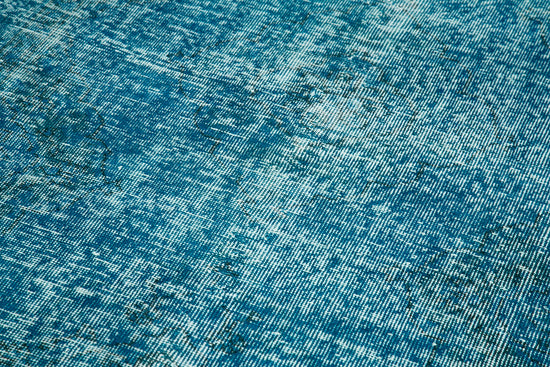 4x12 Turquoise Turkish Over Dyed Runner Rug - 24284