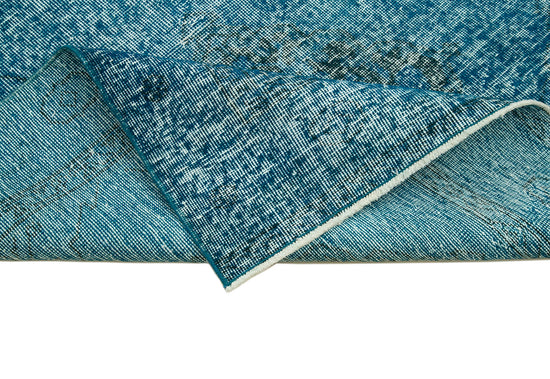 4x12 Turquoise Turkish Over Dyed Runner Rug - 24284