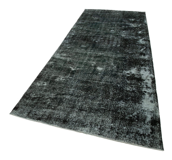 5x12 Black Turkish Over Dyed Runner Rug - 24285