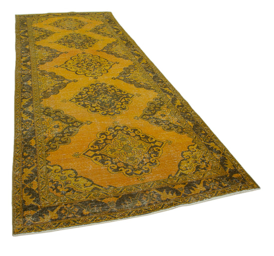 5x13 Yellow Turkish Over Dyed Runner Rug - 24286