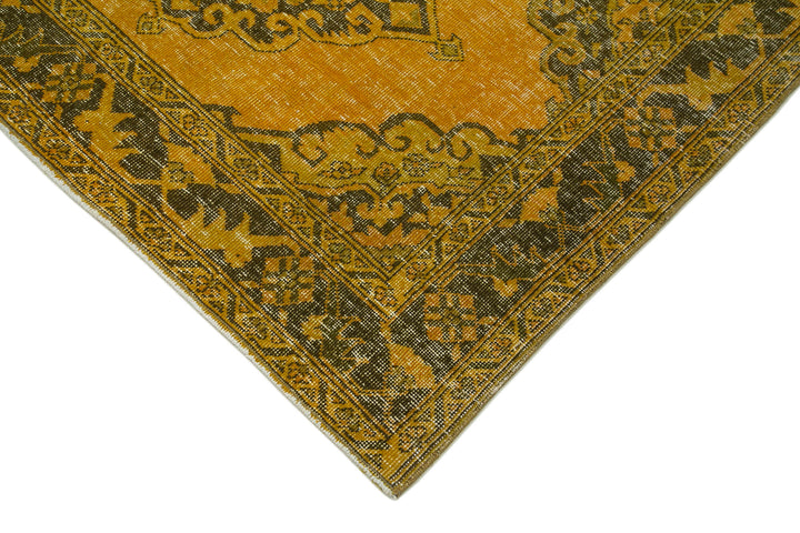5x13 Yellow Turkish Over Dyed Runner Rug - 24286