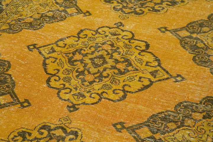 5x13 Yellow Turkish Over Dyed Runner Rug - 24286