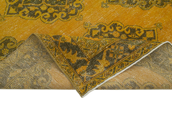 5x13 Yellow Turkish Over Dyed Runner Rug - 24286