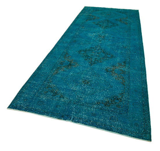 5x13 Turquoise Turkish Over Dyed Runner Rug - 24287