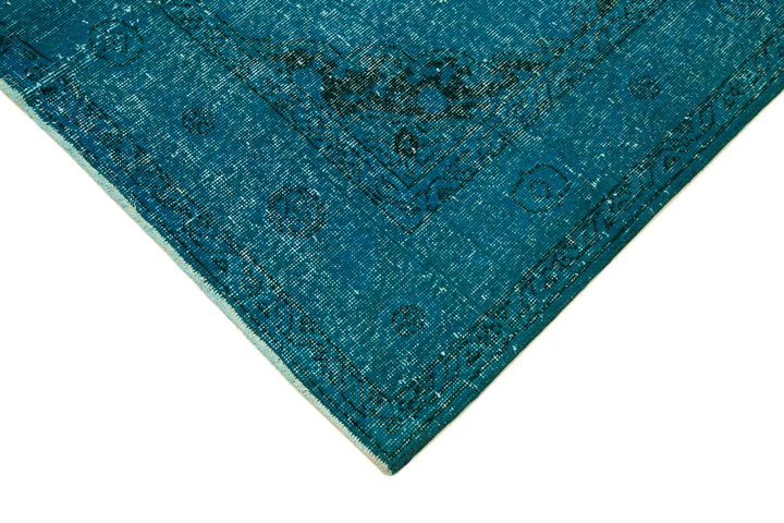 5x13 Turquoise Turkish Over Dyed Runner Rug - 24287