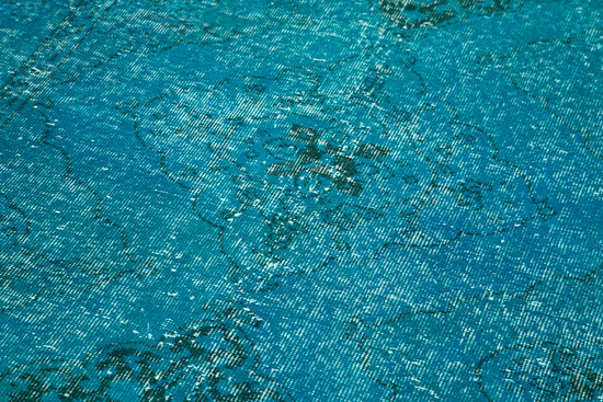 5x13 Turquoise Turkish Over Dyed Runner Rug - 24287