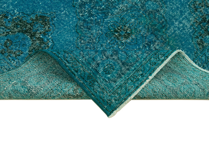 5x13 Turquoise Turkish Over Dyed Runner Rug - 24287