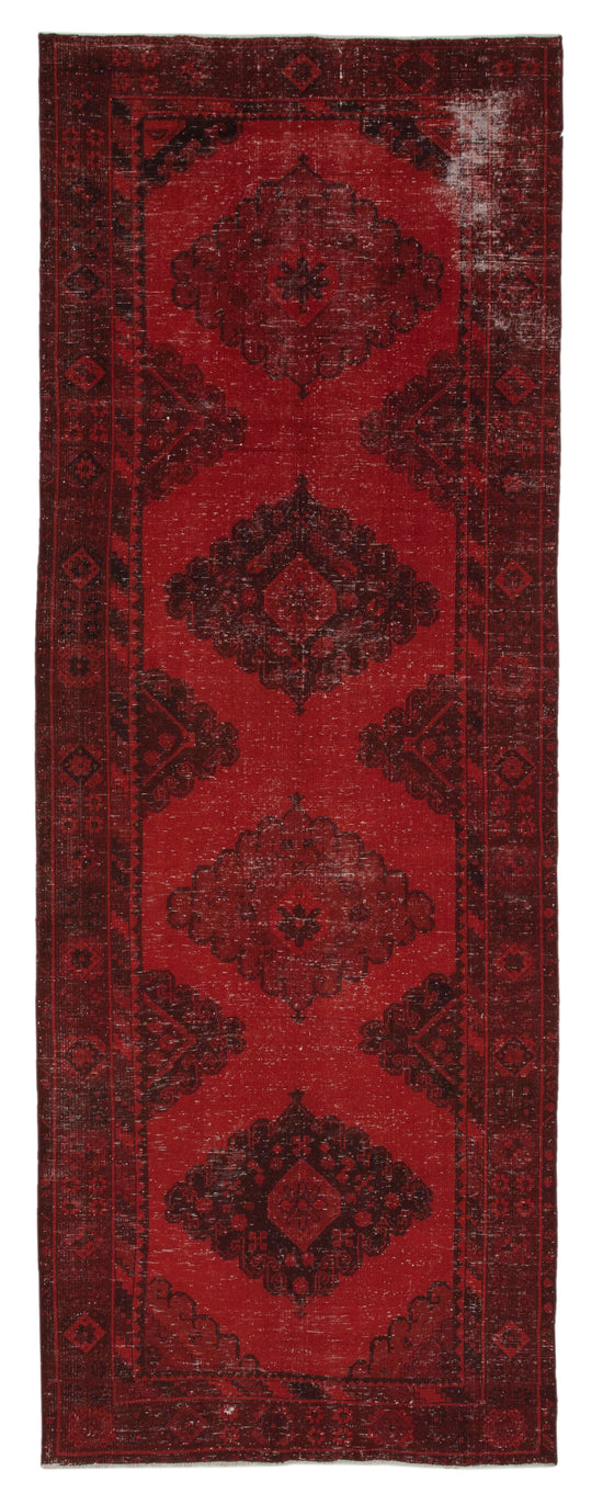 5x13 Red Turkish Over Dyed Runner Rug - 24289