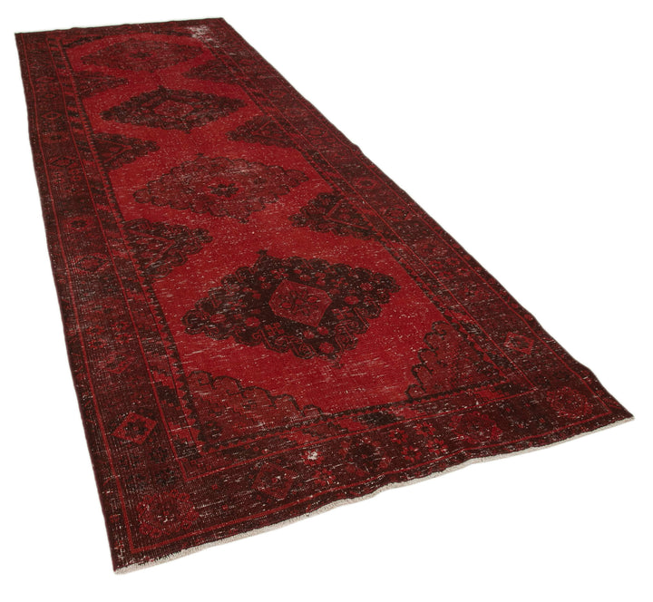 5x13 Red Turkish Over Dyed Runner Rug - 24289