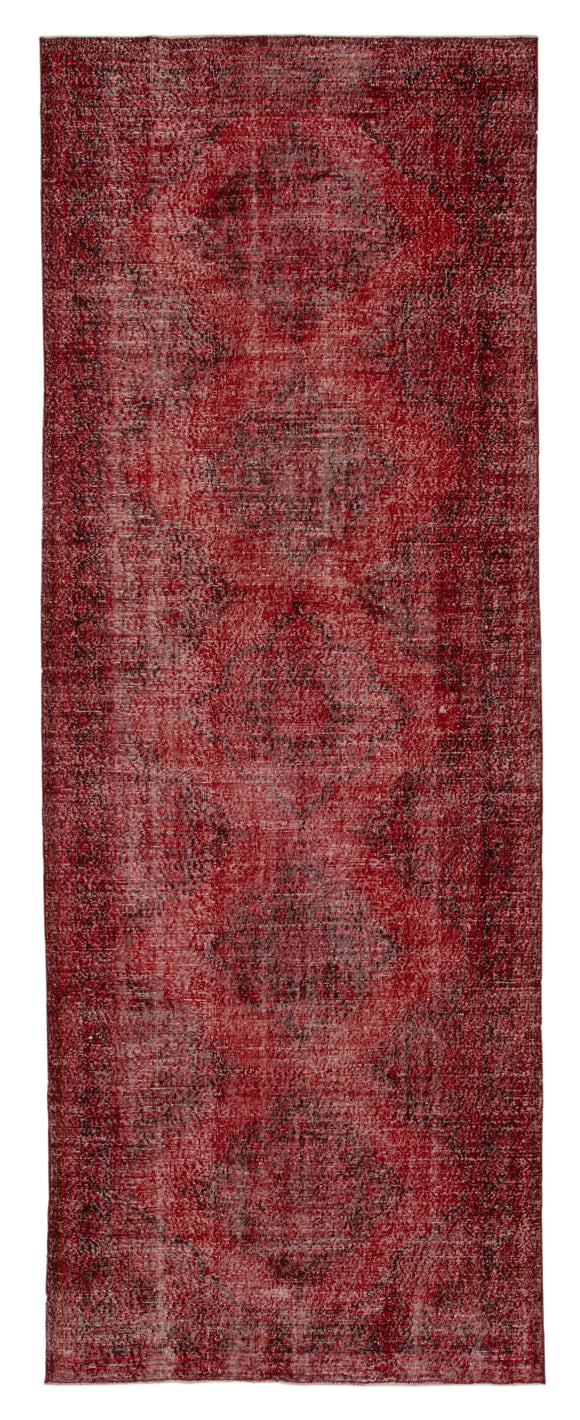 5x13 Red Turkish Over Dyed Runner Rug - 24290