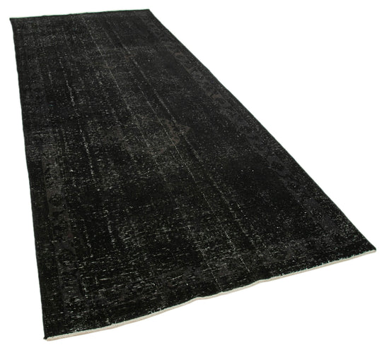 5x12 Black Turkish Over Dyed Runner Rug - 24291