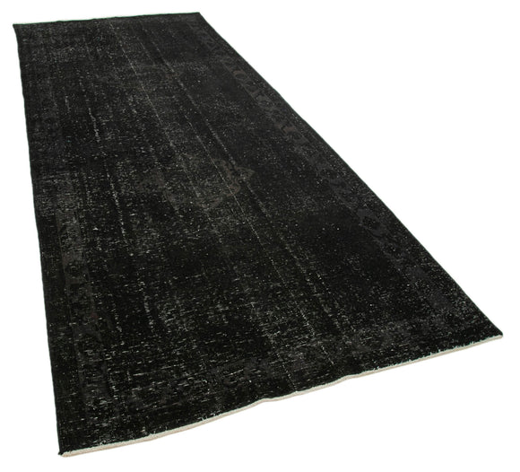 5x12 Black Turkish Over Dyed Runner Rug - 24291