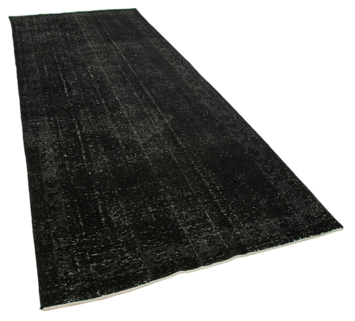 5x12 Black Turkish Over Dyed Runner Rug - 24291