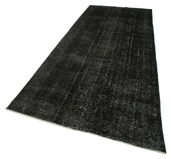 5x12 Black Turkish Over Dyed Runner Rug - 24291