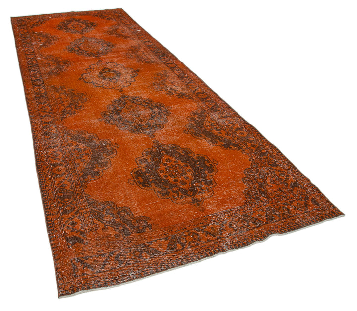 5x13 Orange Turkish Over Dyed Runner Rug - 24292