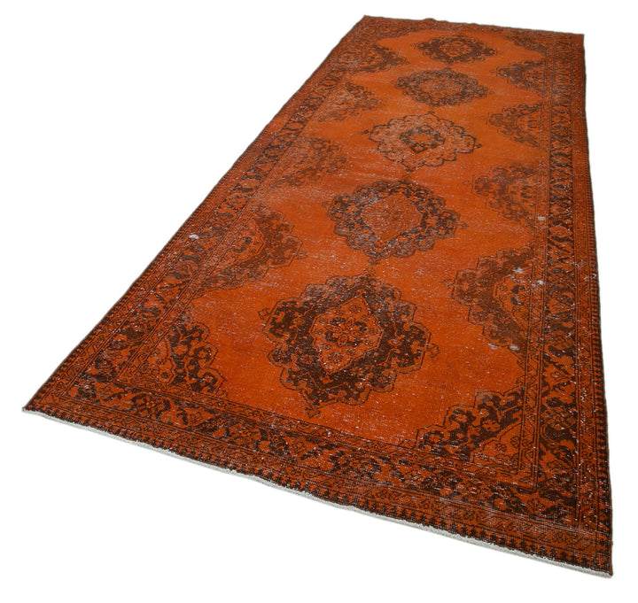 5x13 Orange Turkish Over Dyed Runner Rug - 24292