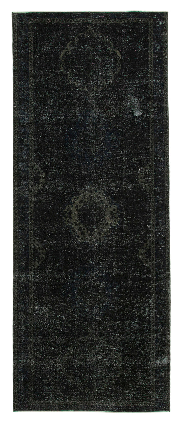 5x12 Black Turkish Over Dyed Runner Rug - 24293