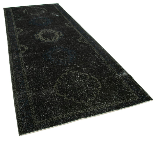 5x12 Black Turkish Over Dyed Runner Rug - 24293