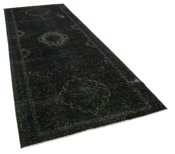 5x12 Black Turkish Over Dyed Runner Rug - 24293
