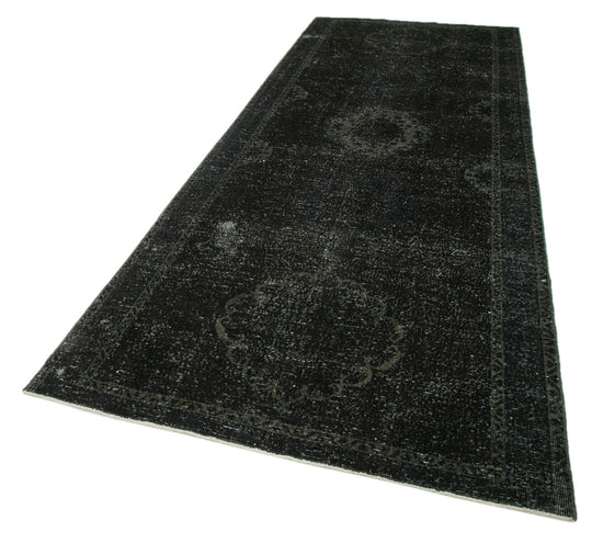 5x12 Black Turkish Over Dyed Runner Rug - 24293