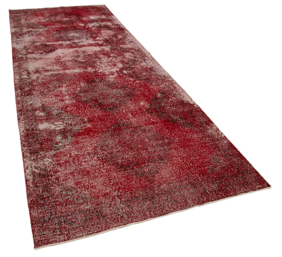 5x13 Red Turkish Over Dyed Runner Rug - 24295