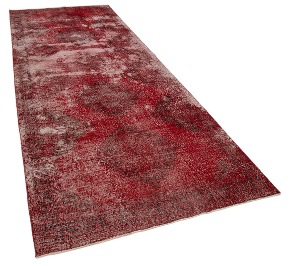 5x13 Red Turkish Over Dyed Runner Rug - 24295