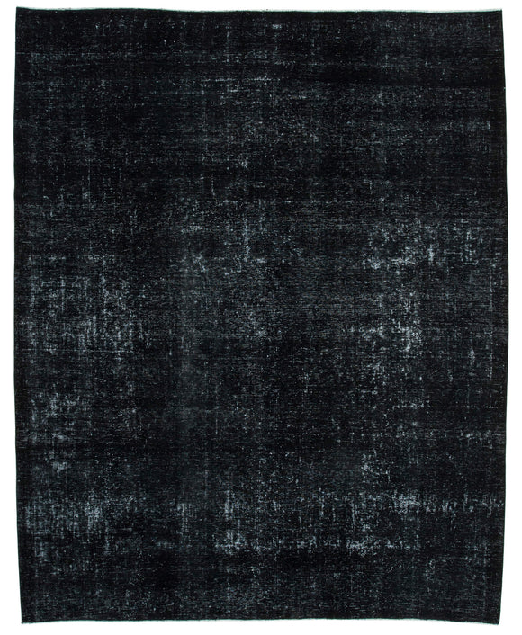 9x11 Black Overdyed Large Area Rug - 24328