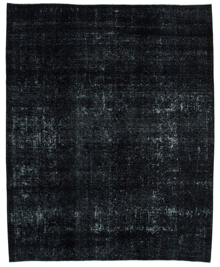 9x11 Black Overdyed Large Area Rug - 24328