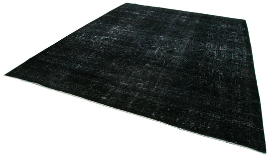 9x11 Black Overdyed Large Area Rug - 24328